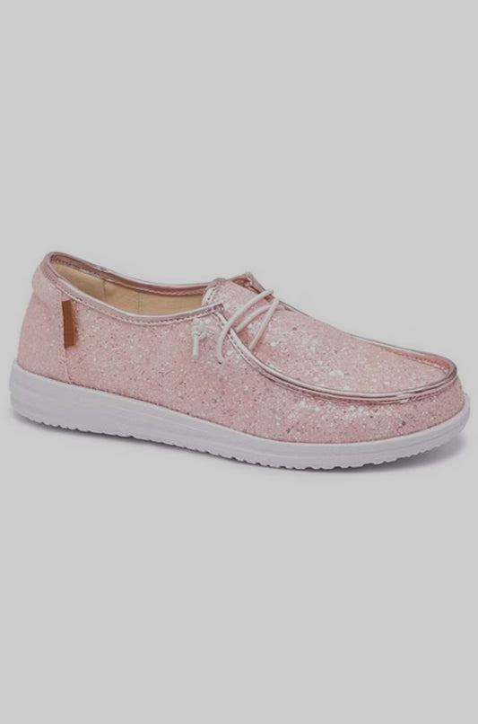 Corkys Kayak Boat Shoe Glitter Light Pink