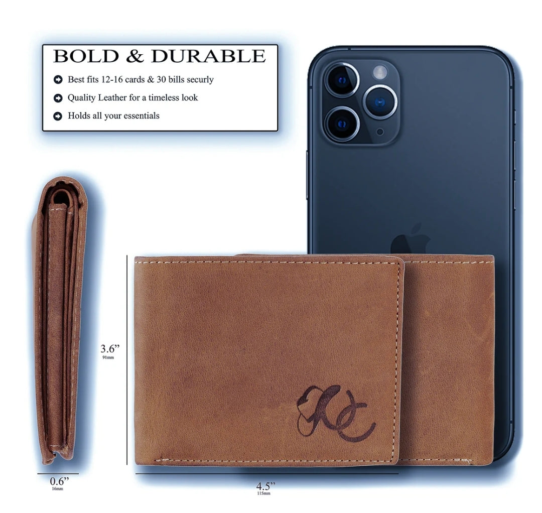 Mens Bifold Leather Wallet